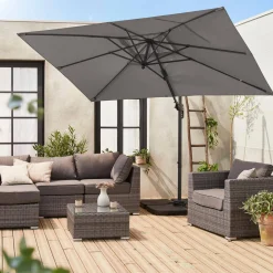 Parasol rectangular excéntrico, 3x2m