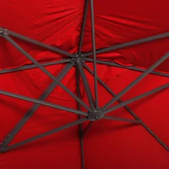 Parasol rectangular excéntrico, 3x4m + placas de lastre 50x50cm