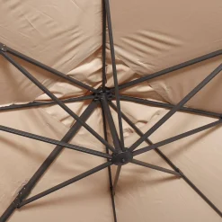 Parasol rectangular excéntrico, 3x4m + placas de lastre 50x50cm