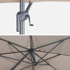 Parasol rectangular excéntrico, 3x2m