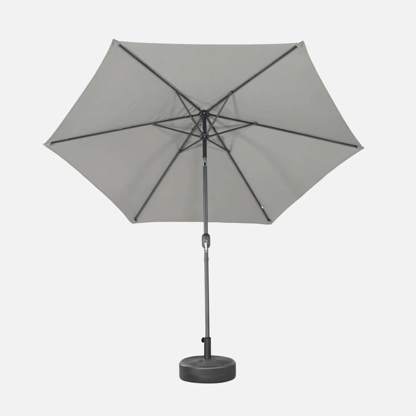 Parasol rectangular poste efecto madera, 3x3m