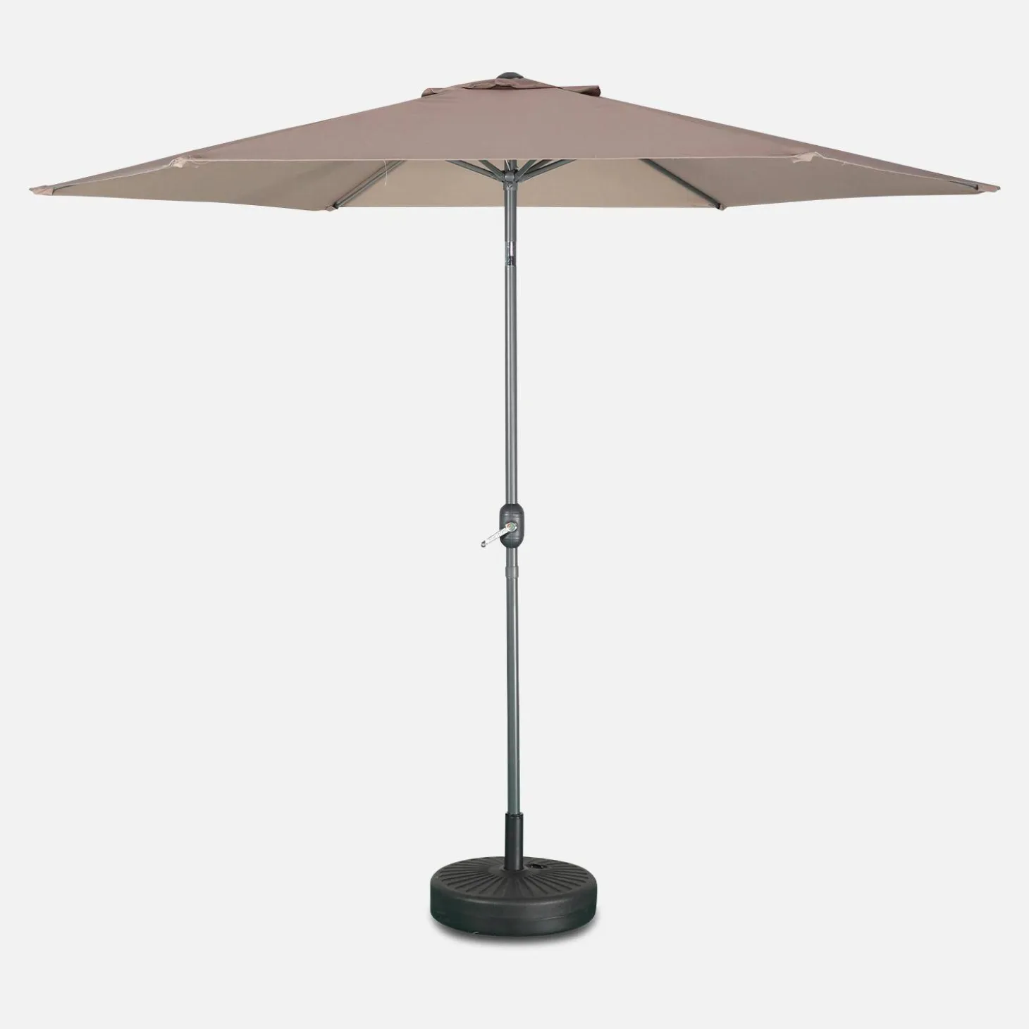Parasol rectangular poste efecto madera, 3x3m