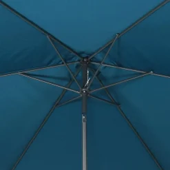 Parasol rectangular poste efecto madera, 3x3m
