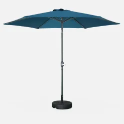 Parasol rectangular poste efecto madera, 3x3m