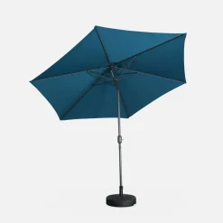 Parasol rectangular poste efecto madera, 3x3m