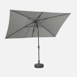 Parasol rectangular poste efecto madera, 2x3m