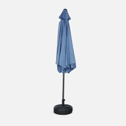 Parasol rectangular poste efecto madera, 3x3m
