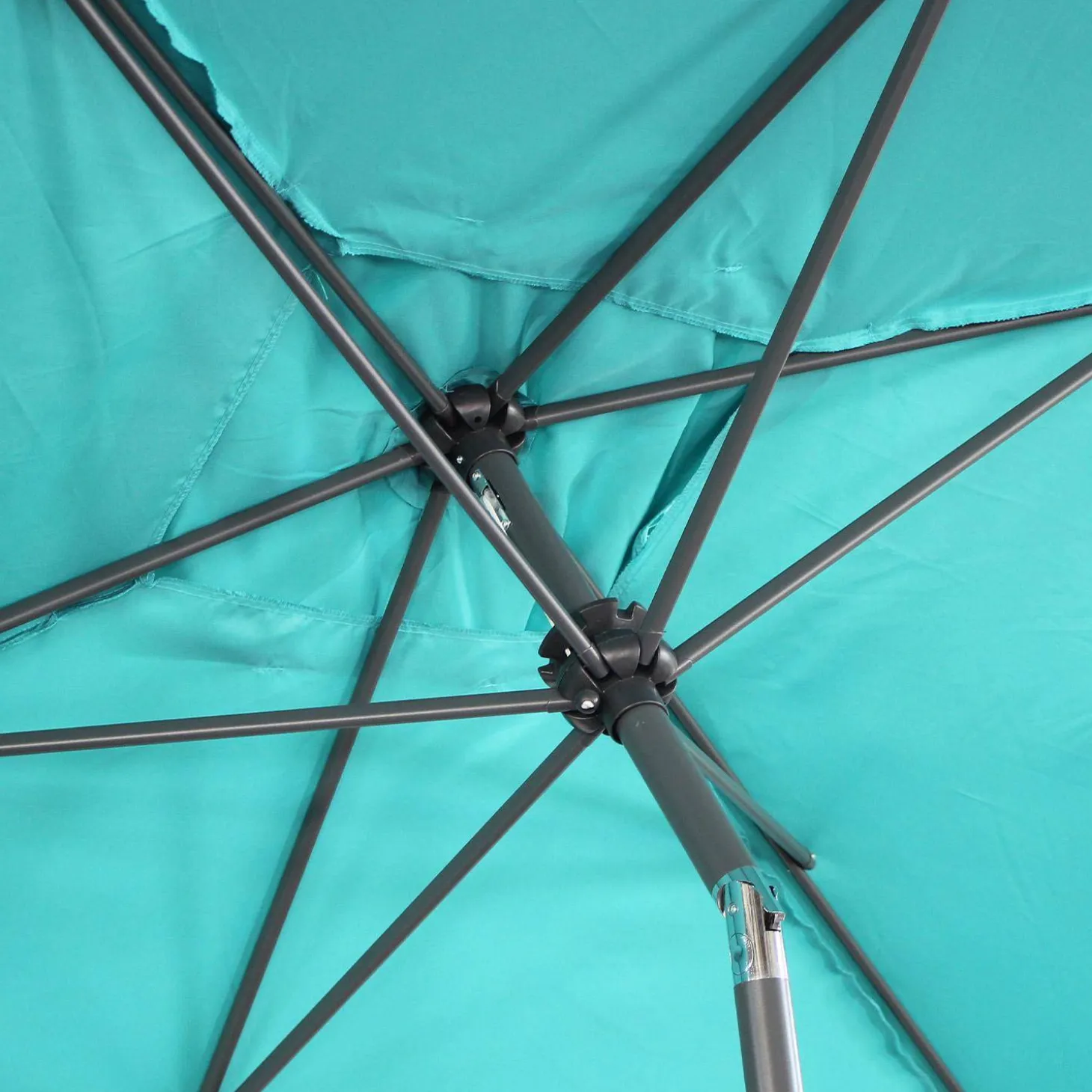 Parasol rectangular poste efecto madera, 2x3m