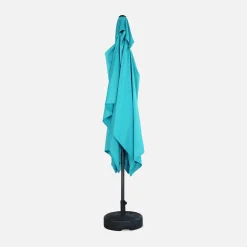Parasol rectangular poste efecto madera, 2x3m