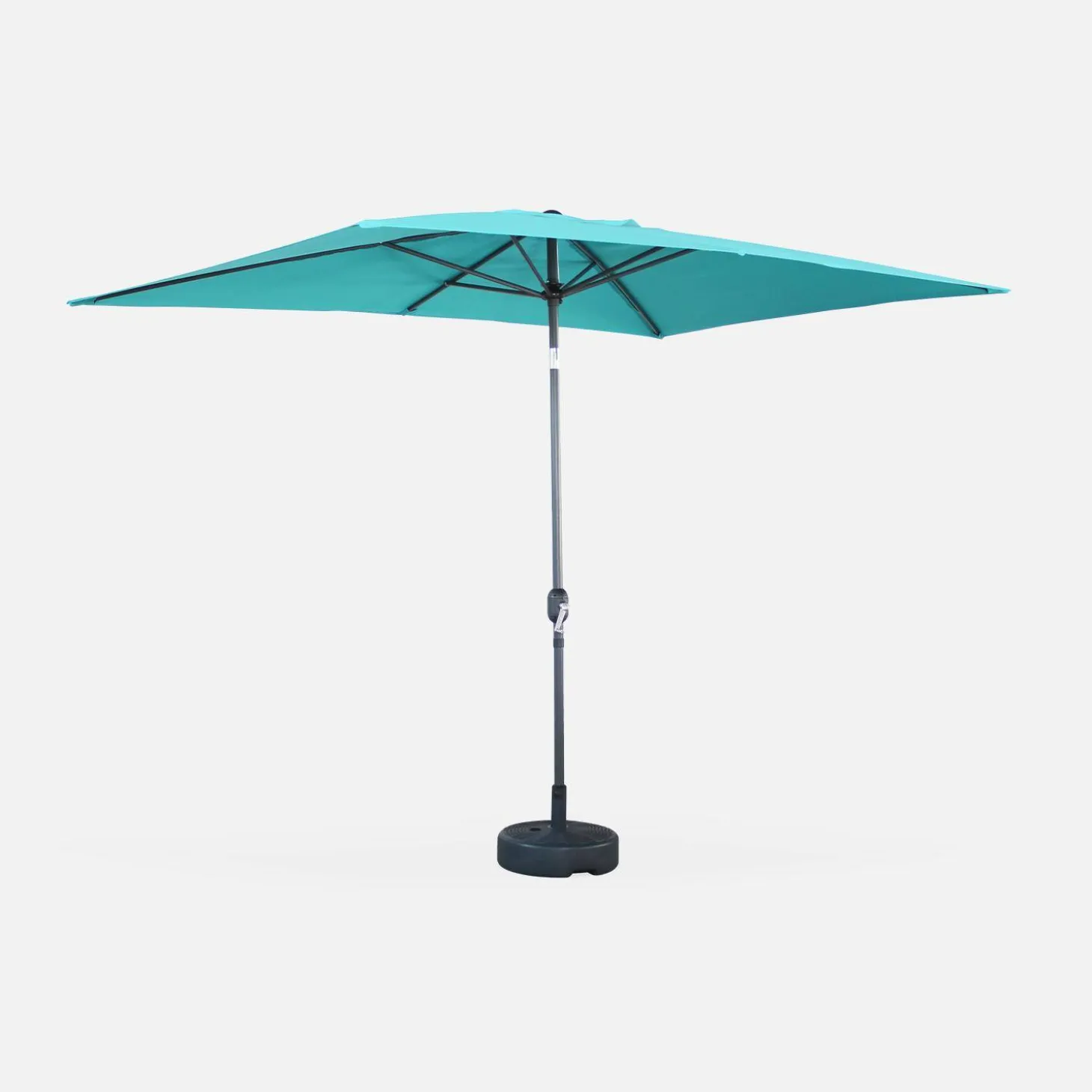 Parasol rectangular poste efecto madera, 2x3m