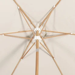 Parasol rectangular poste efecto madera, 3x3m