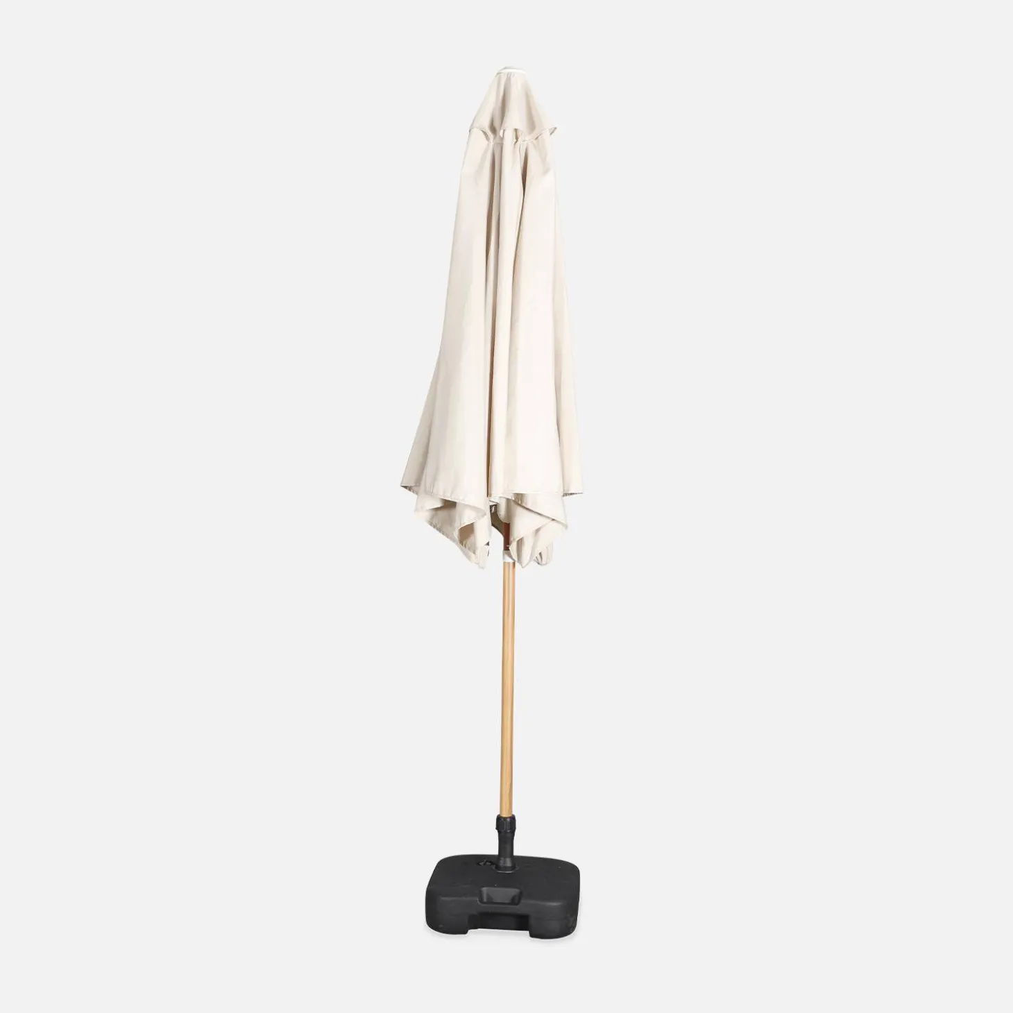 Parasol rectangular poste efecto madera, 3x3m