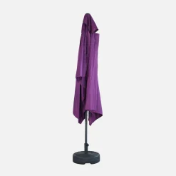 Parasol rectangular poste efecto madera, 2x3m