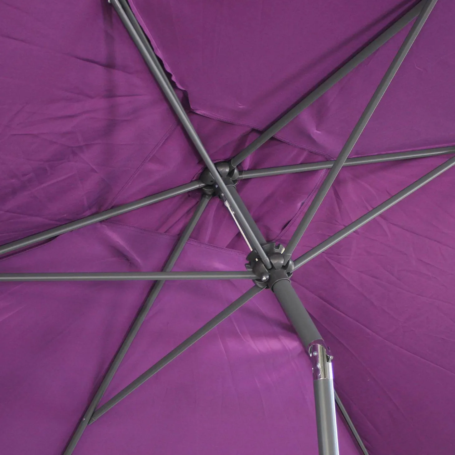 Parasol rectangular poste efecto madera, 2x3m