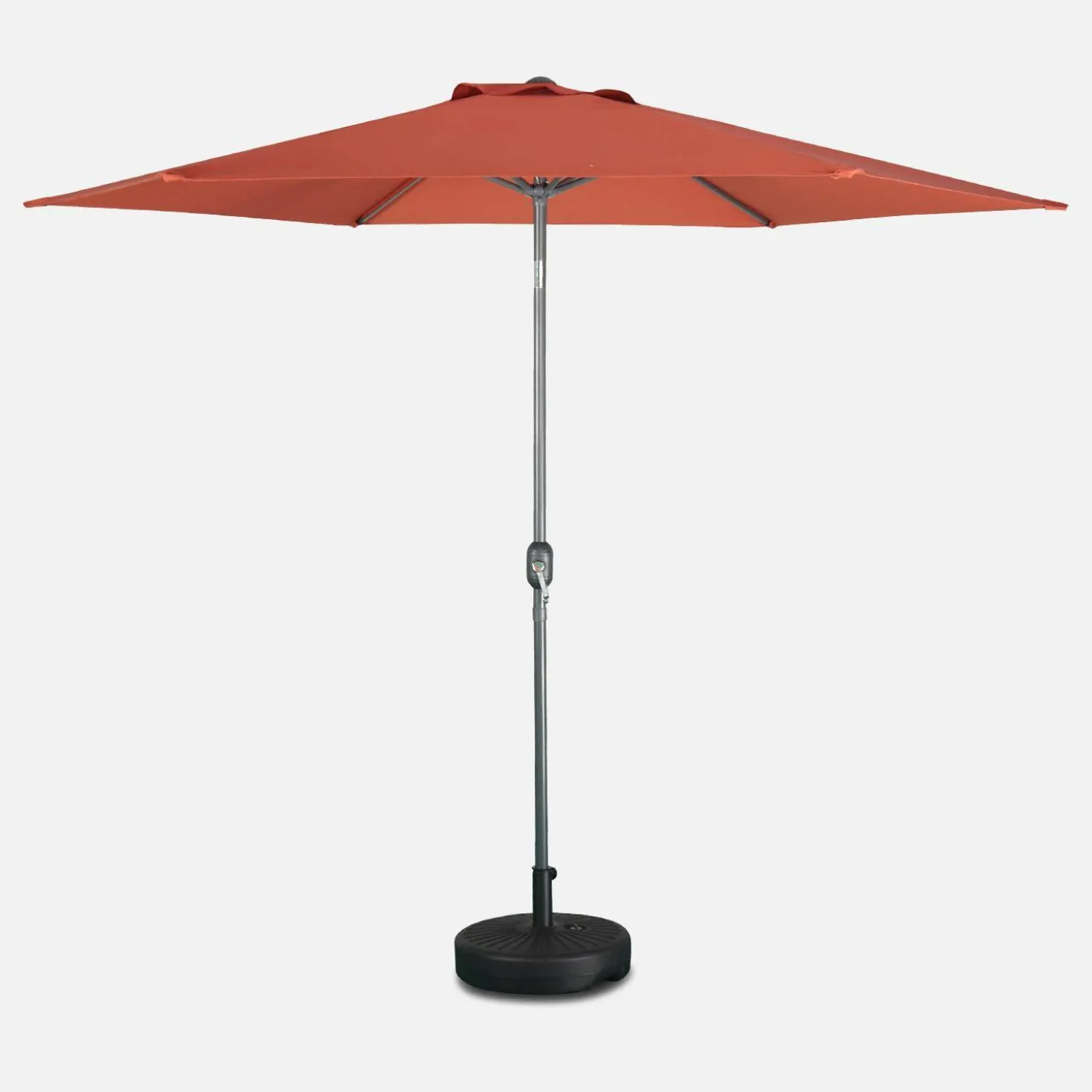 Parasol rectangular poste efecto madera, 3x3m