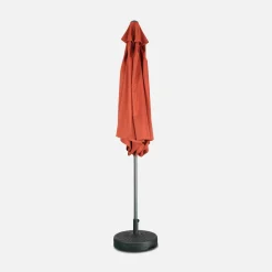 Parasol rectangular poste efecto madera, 3x3m