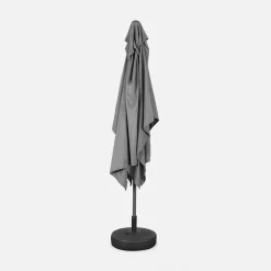Parasol rectangular poste efecto madera, 2x3m