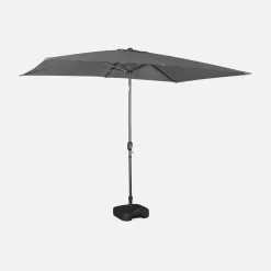 Parasol rectangular poste efecto madera, 2x3m