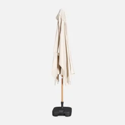 Parasol rectangular poste efecto madera, 2x3m