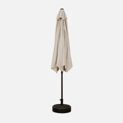 Parasol rectangular poste efecto madera, 3x3m