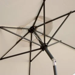 Parasol rectangular poste efecto madera, 3x3m