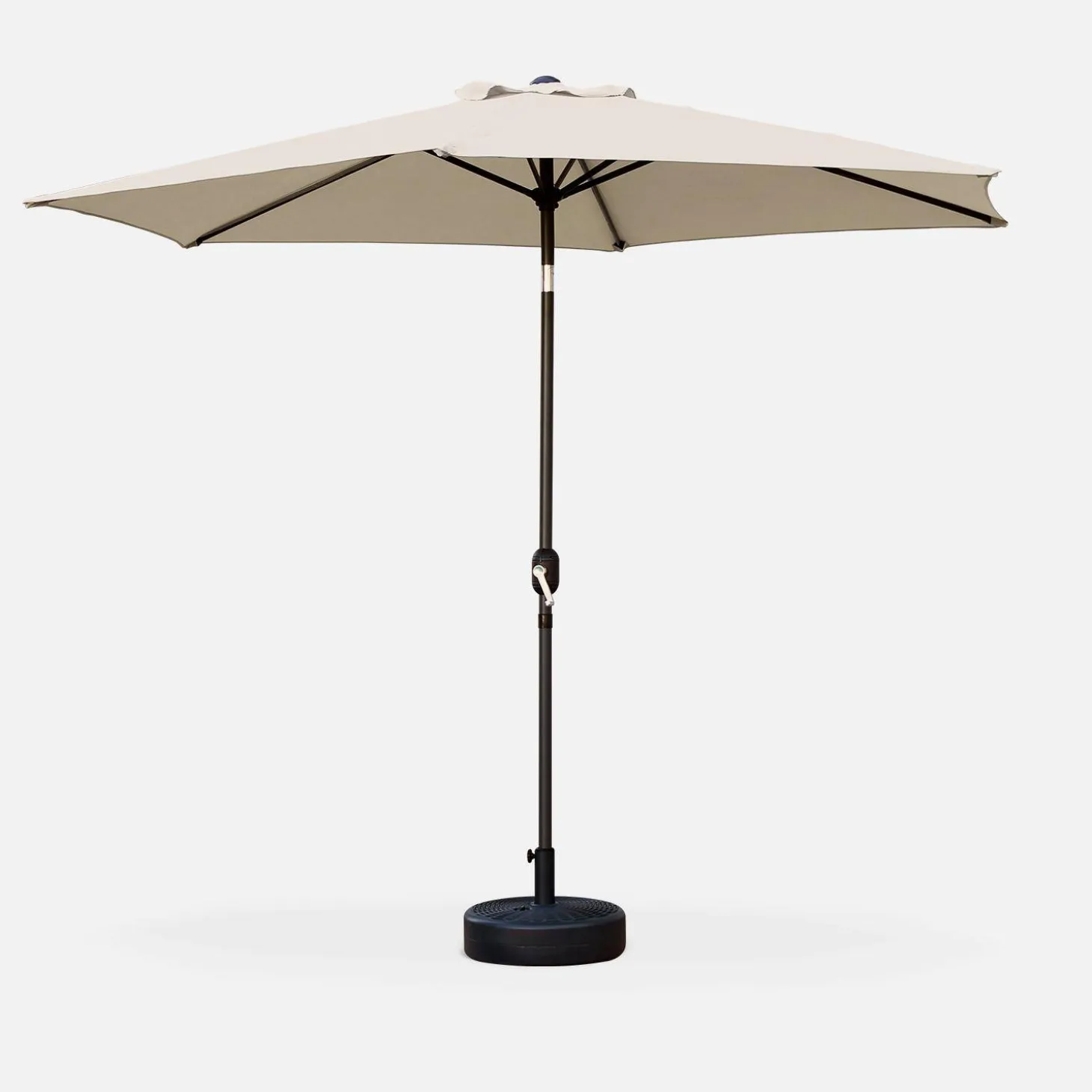 Parasol rectangular poste efecto madera, 3x3m