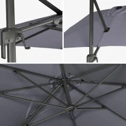 Parasol rectangular 2x3m + 4 losas de 50cm