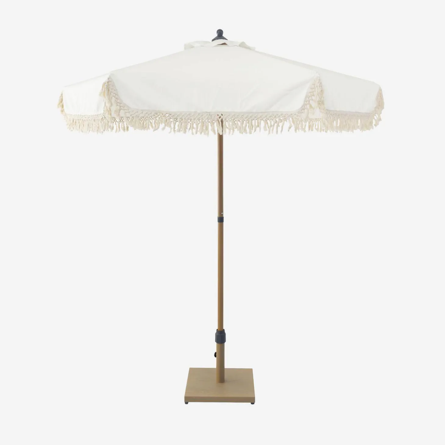 Parasol redondo recta con flecos, Ø2m