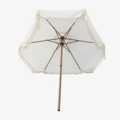 Parasol redondo recta con flecos, Ø2m
