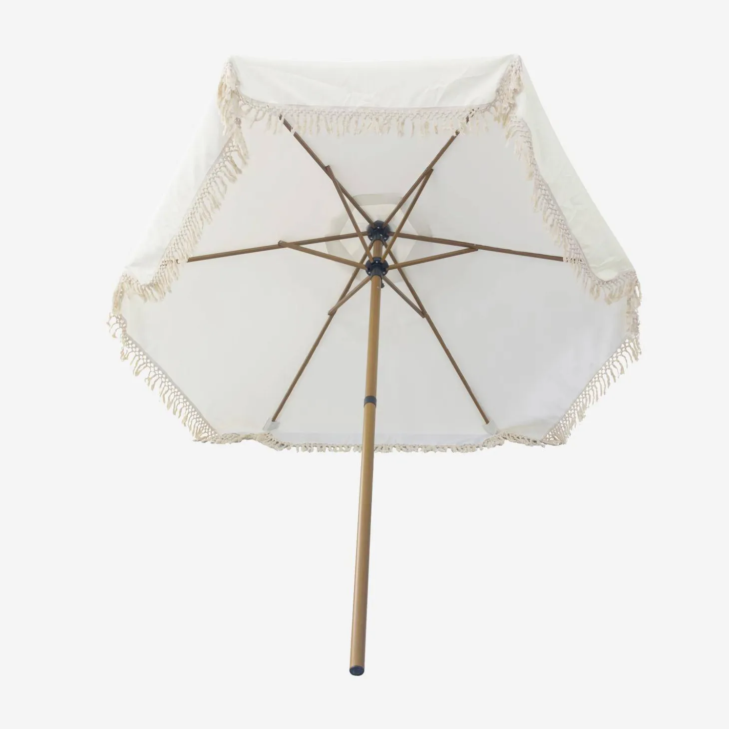 Parasol redondo recta con flecos, Ø2m