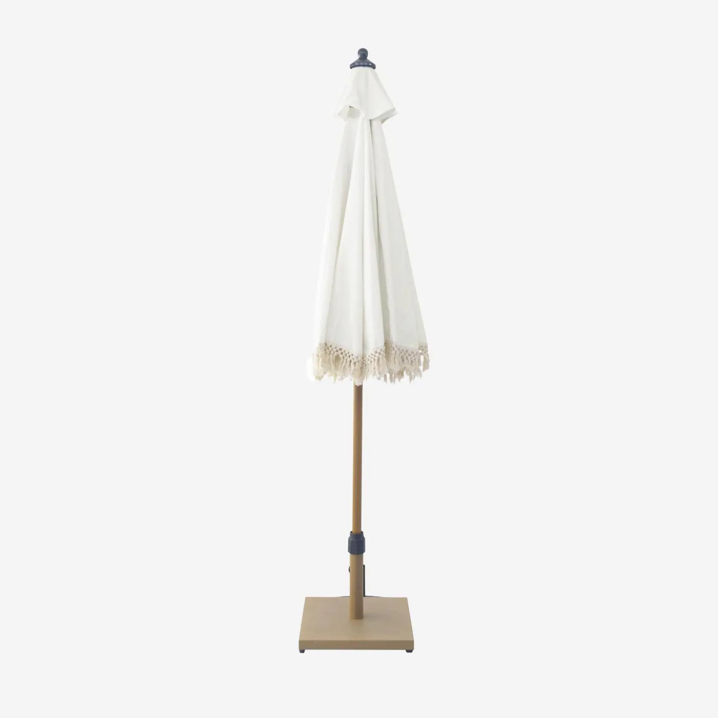 Parasol redondo recta con flecos, Ø2m