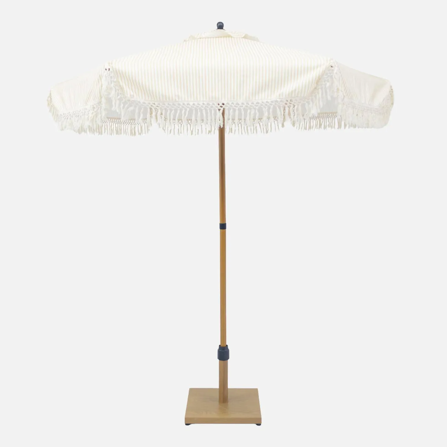 Parasol redondo recta con flecos, Ø2m