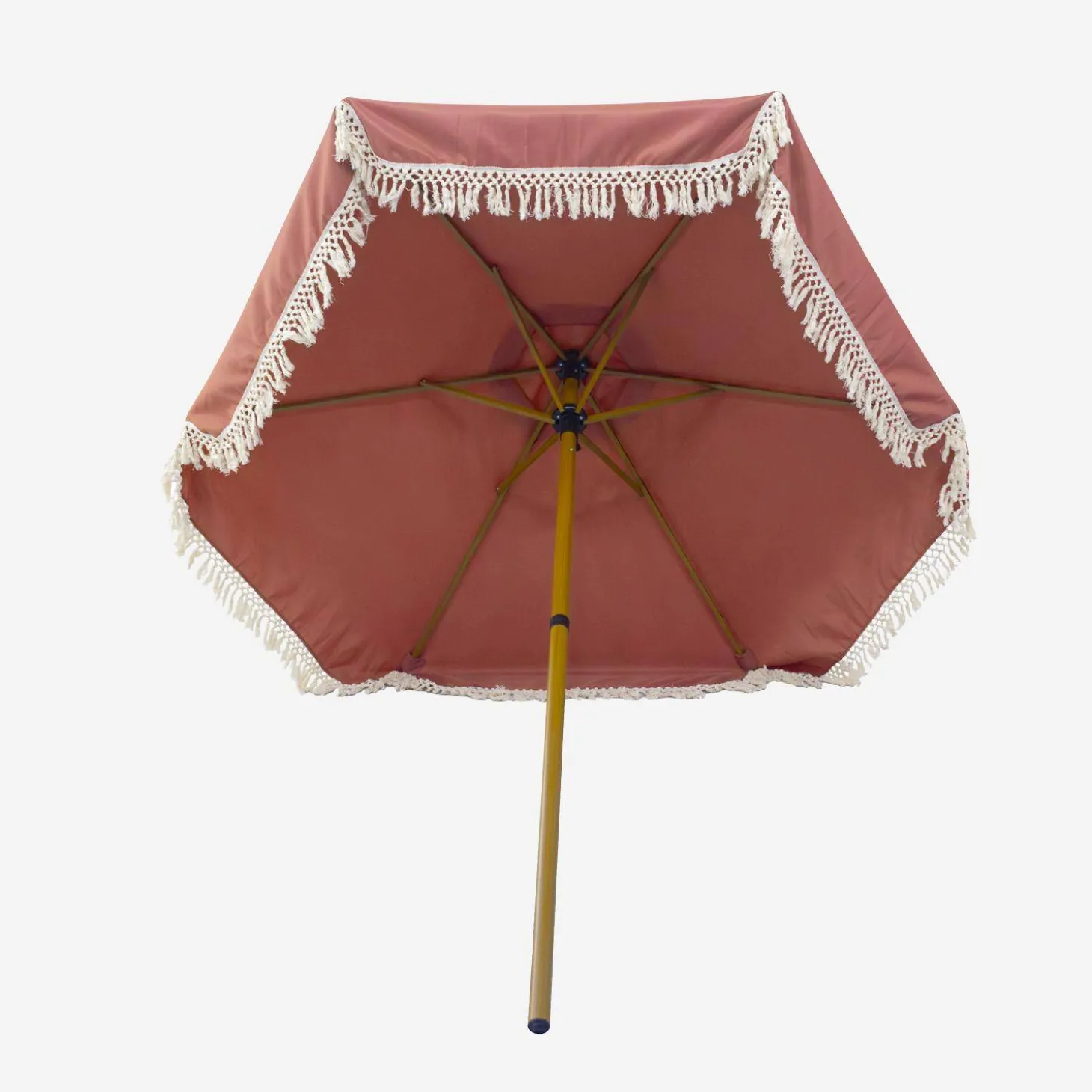 Parasol redondo recta con flecos, Ø2m