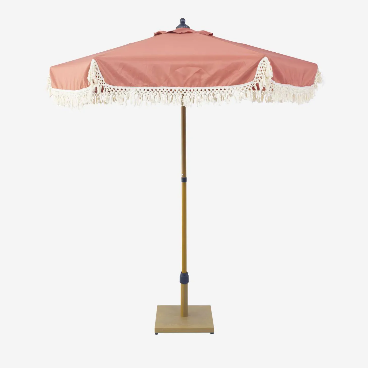 Parasol redondo recta con flecos, Ø2m