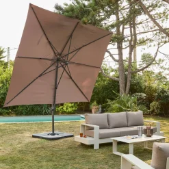 Parasol 3x4m rectangular desplazado