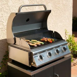Parrilla de gas 4 quemadores empotrable