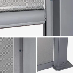 Pergola bioclimática de aluminio y acero 3x3m + 1 toldo de 3m