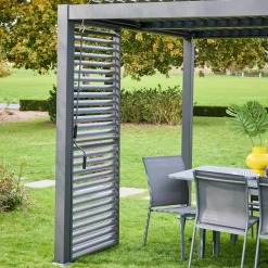 Persiana con lamas orientables para pérgola bioclimática de aluminio, 1m