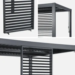 Persiana con lamas orientables para pérgola bioclimática de aluminio, 1m
