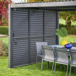Persiana con lamas orientables para pérgola bioclimática de aluminio, 1m