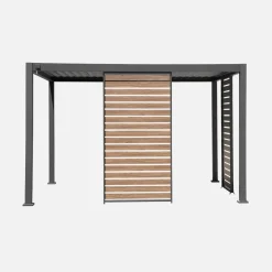 Persiana de aluminio efecto madera de 1.3m