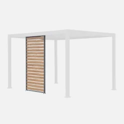 Persiana de aluminio efecto madera de 1.3m