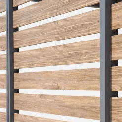 Persiana de 1m de aluminio efecto madera para pérgola