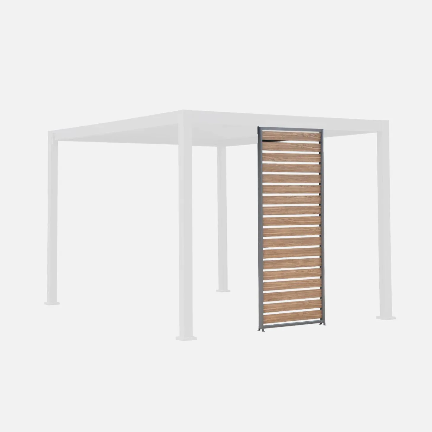 Persiana de 1m de aluminio efecto madera para pérgola