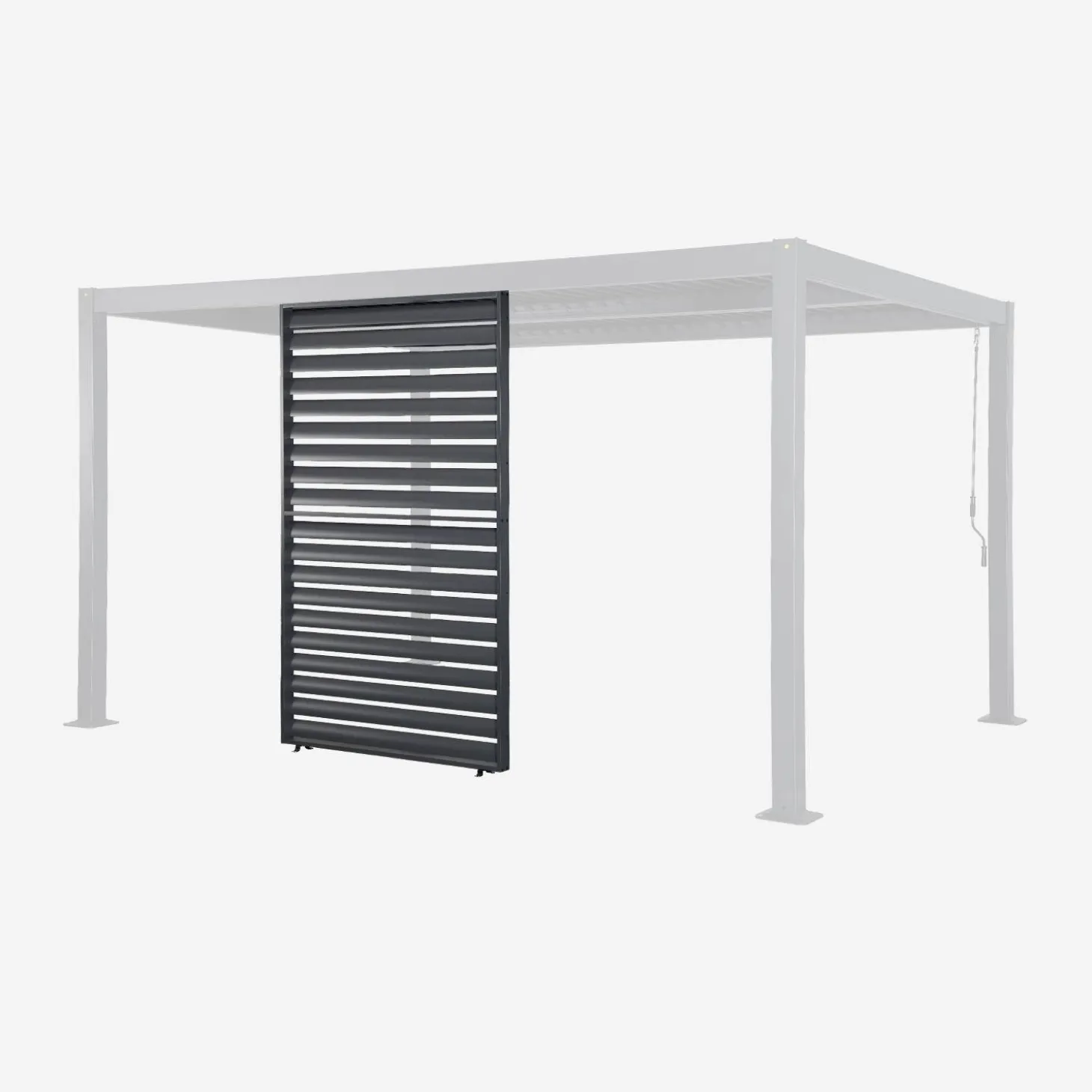 Persiana para pérgola bioclimática de aluminio de 1.3m