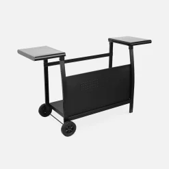 Plancha de gas 4 quemadores de acero inoxidable con carrito y utensilios, 10kW