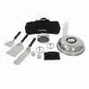 Plancha de gas 4 quemadores de acero inoxidable con utensilios, 10kW