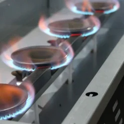 Plancha de gas 4 quemadores de acero inoxidable con utensilios, 10kW