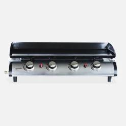 Plancha de gas con 4 quemadores de acero inoxidable,10kW