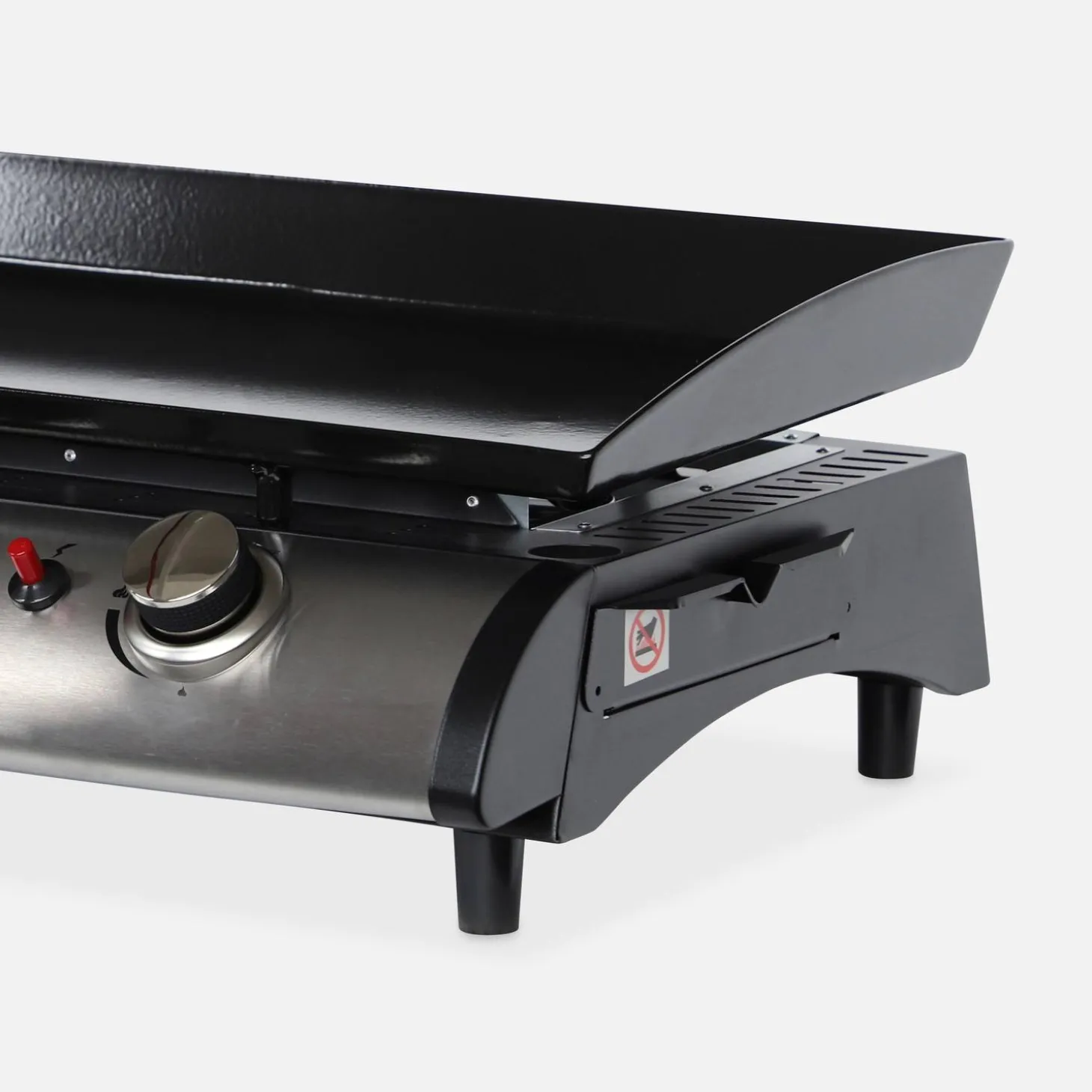 Plancha de gas con 4 quemadores de acero inoxidable,10kW